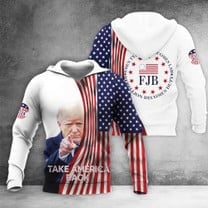 Trump 2024 Take America Back Hawaiian Shirt FJB Let's Go Brandon USA Flag MAGA Merch
