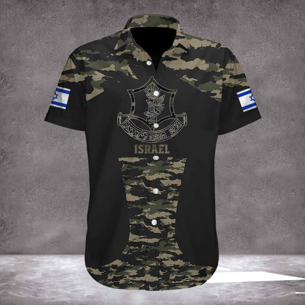IDF Hawaiian Shirt Stand With You Israel Shirt Israel Defense Forces Camo Merch For Supporters