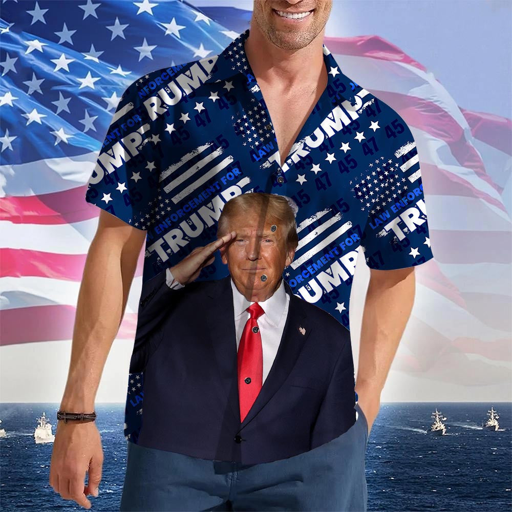 Endorsement For Trump 2024 Hawaiian Shirt Vote For Donald Trump 47 Political Button Up Shirt