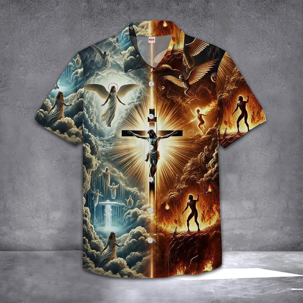 Faith Over Fear Hawaiian Shirt Christian Button Up Shirt Gifts For Jesus Lovers