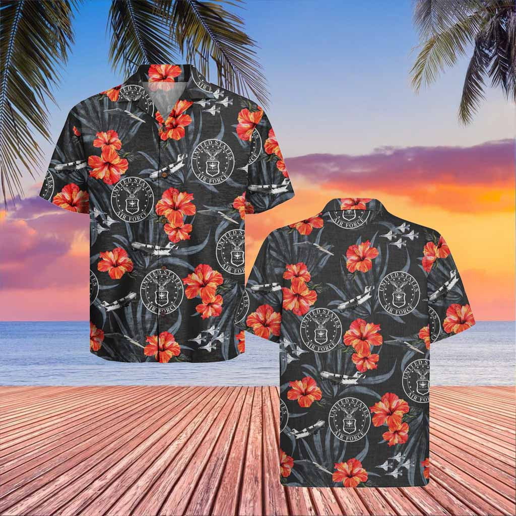 U.S. Air Force Veteran Hawaiian Shirt Hibiscus Aloha Shirt Best Veterans Day 2025 Gifts