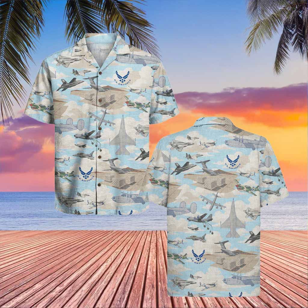 U.S Air Force Veteran Hawaiian Shirt Vintage Aloha Shirt Bulk Veteran_s Day Gifts_