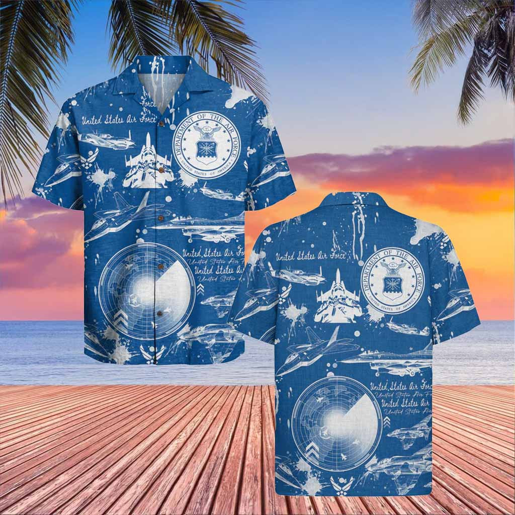 U.S Air Force Vintage Hawaiian Shirt United States Air Veterans Day Gifts       Force_