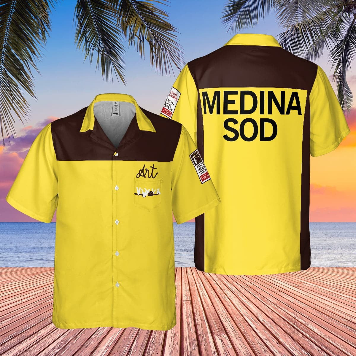 Medina Sod Bowling Pocket Hawaiian Shirt The Dude The Big Lebowski Merch Aloha Shirt