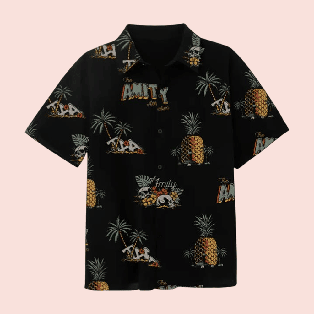 24Hundred Merch Store The Amity Affliction Big Pineapple Party Hawaiian Shirt Fan Gifts