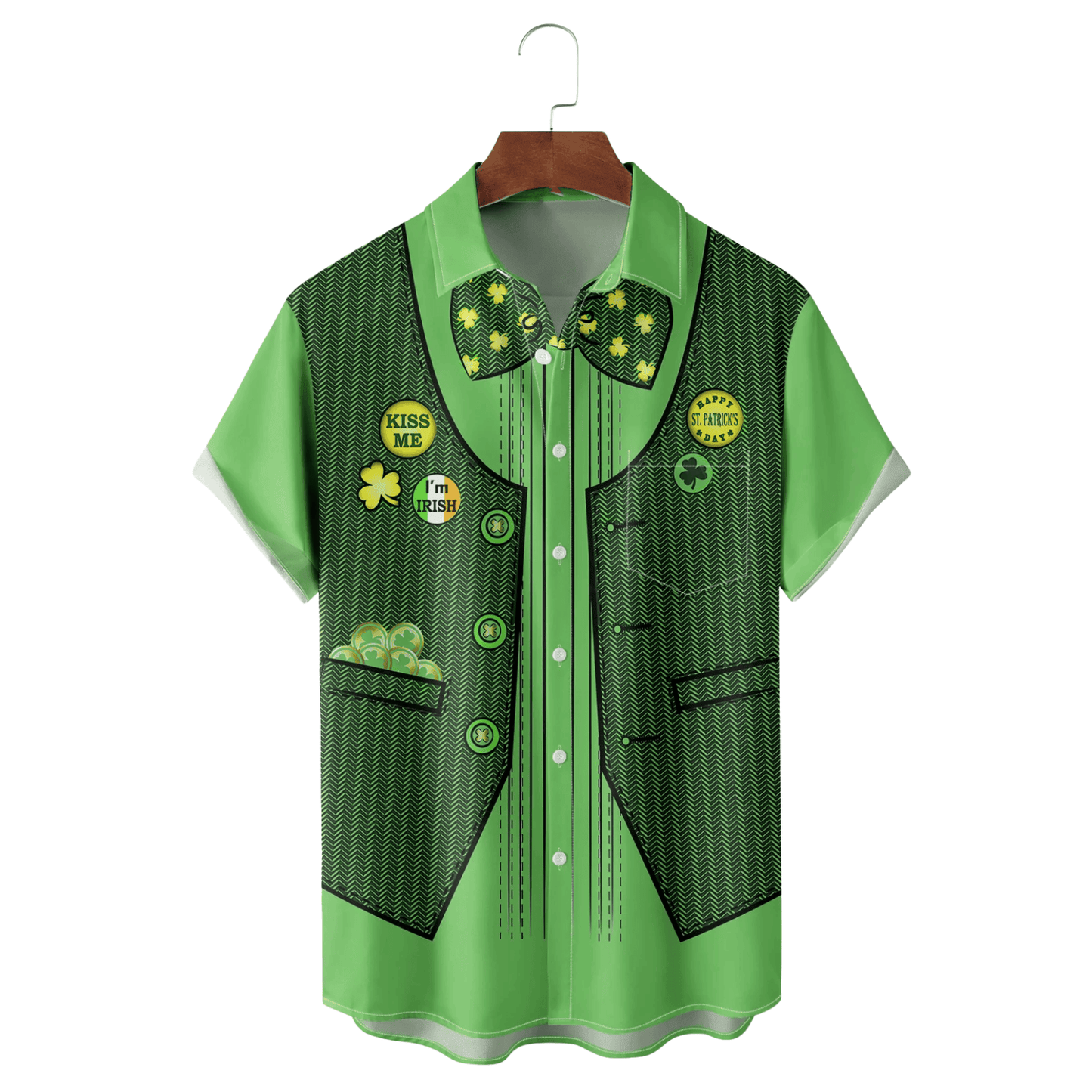St Patrick's Day Leprechaun Tuxedo Costume Hawaiian Shirt Funny Gifts For Irish Men