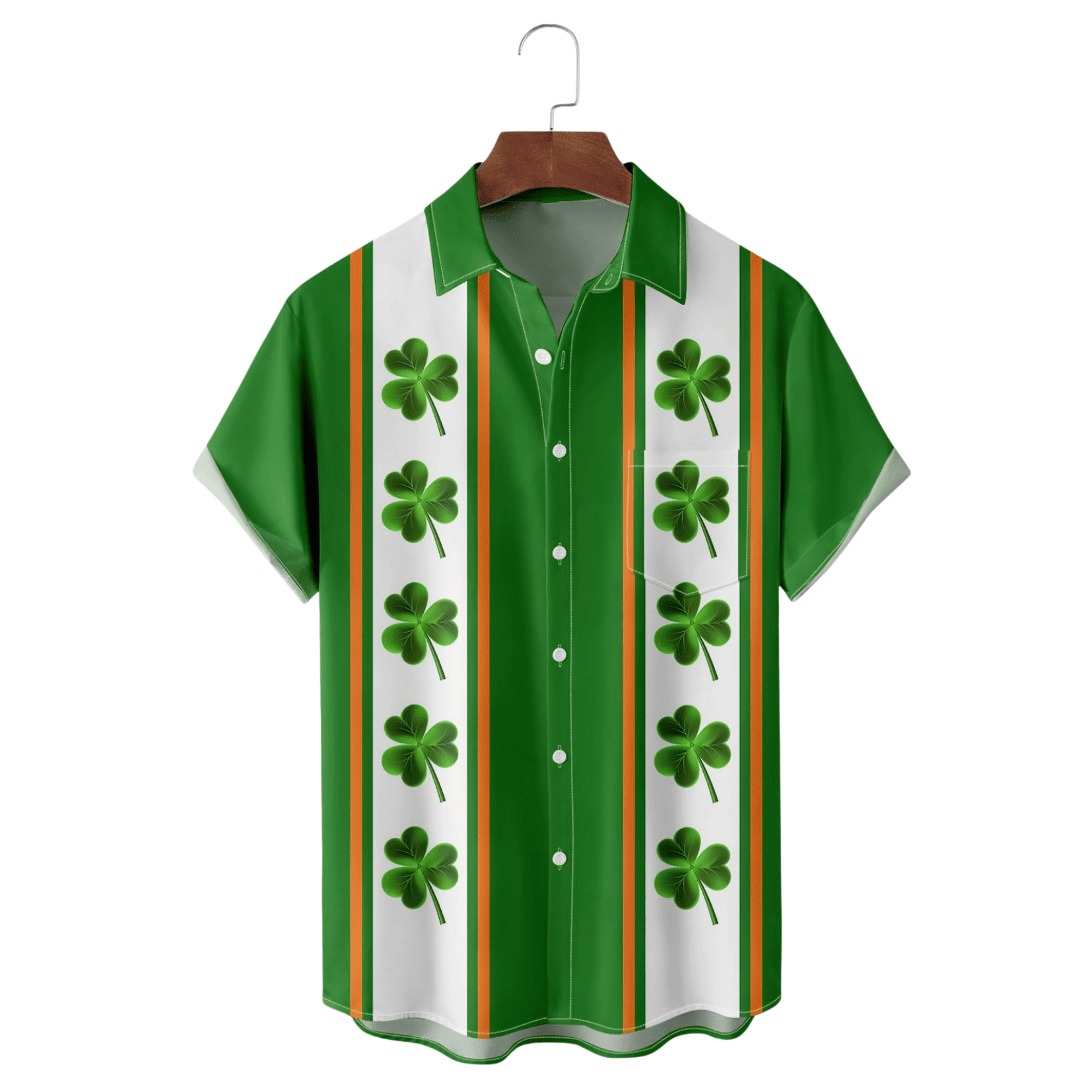 St Patrick's Day Shamrock Hawaiian Shirt Lucky Clover Leaf Shirts Paddys Day Gifts
