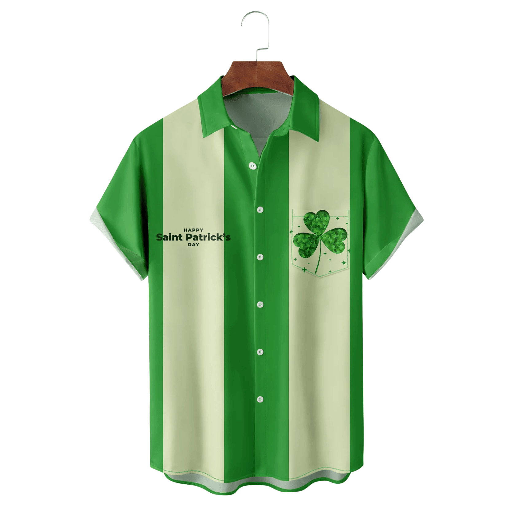 St Patrick's Day Lucky Clover Shamrock Hawaiian Shirt St Paddy's Day Gifts For Men