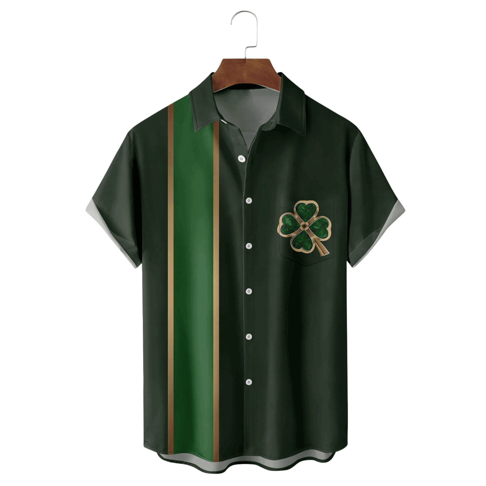 St Patrick's Day Four Leaf Clover Hawaiian Shirt St Patty's Day Apparel Gifts For Him