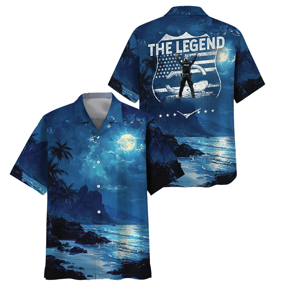 Police The Legend Hawaiian Shirt Law Enforcement Aloha Shirt Police Retirement Gifts