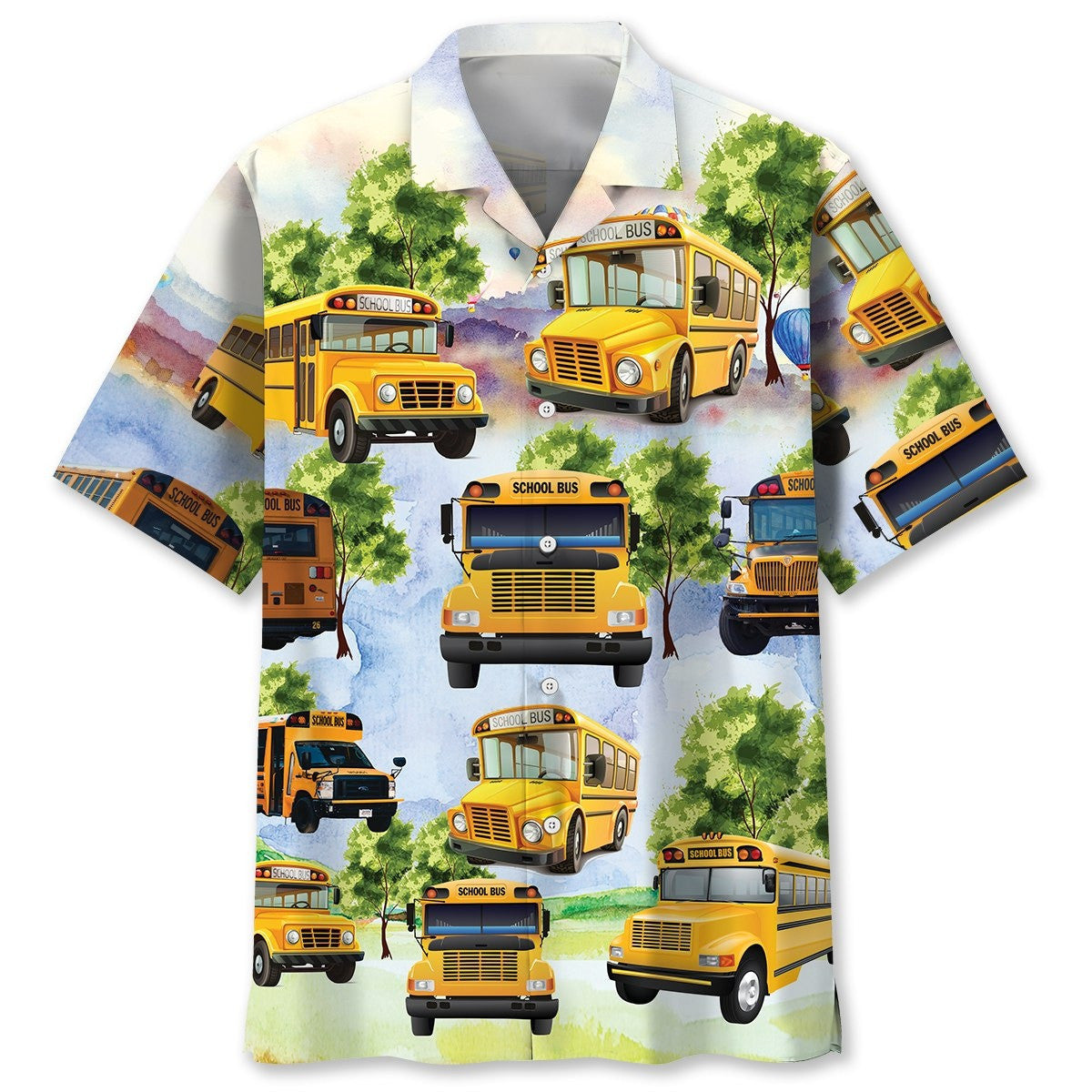 School Bus Hawaiian Shirt Bus Driver Summer Aloha Shirt Back To School Gifts Ideas