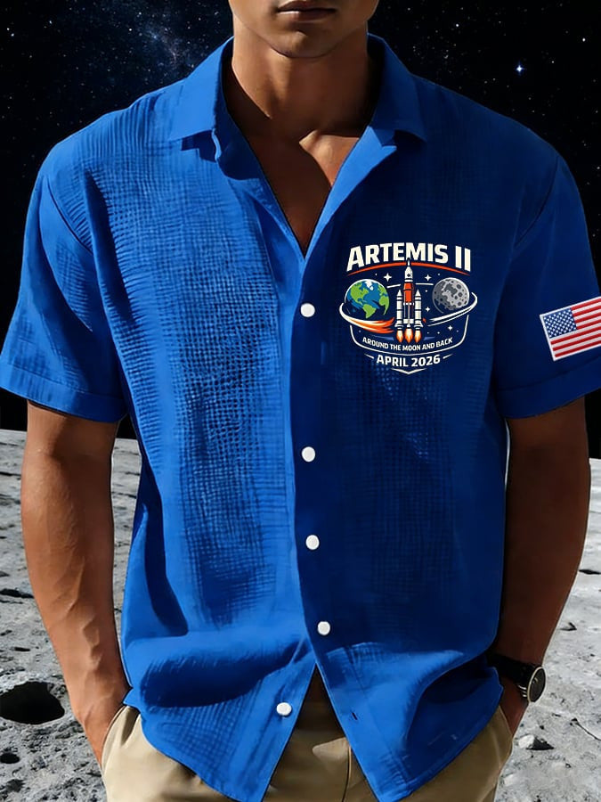 Nasa Artemis II Merch Around The Moon And Back Hawaiian Shirt Clothing Gift For Brothers