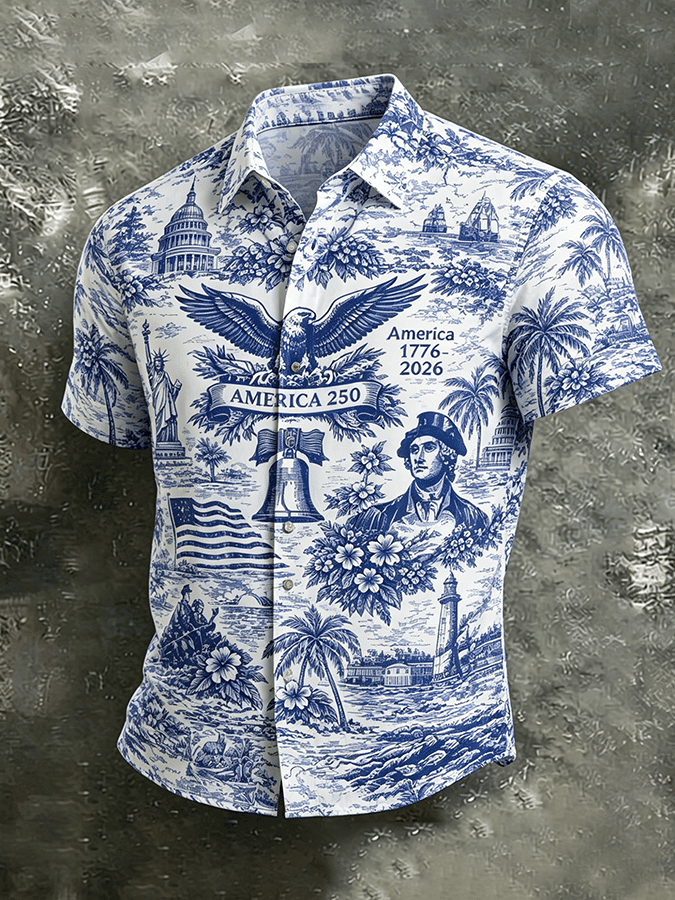 America 250 Years 1776 2026 Hawaiian Shirt July Fourth Outfit Ideas Independence Day Gift