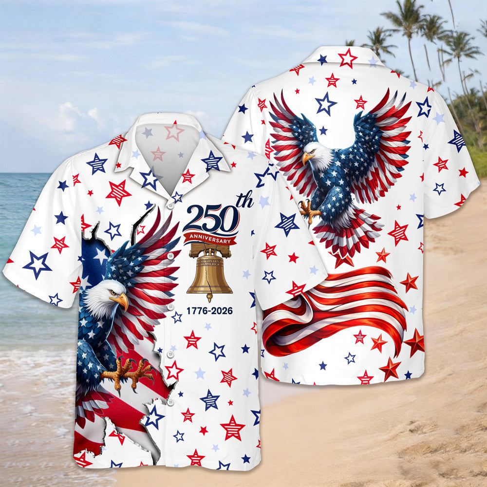 Eagle USA 250Th Anniversary Hawaiian Shirt Fourth Of July Attire Independence Day Gift